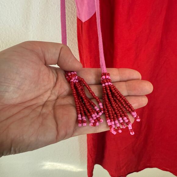 NWT FARM Rio Cutout Flower Midi Dress in Red Small - Picture 7 of 15